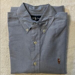 Ralph Lauren Men's Light Blue Button Down Shirt, Size S